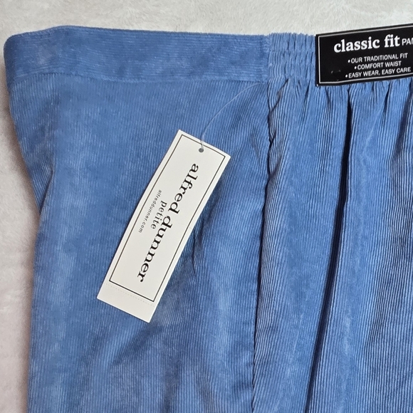 Alfred Dunner Womens Pants Powder Blue Corduroy Classic Fit Pull On Size 8P - Picture 5 of 16
